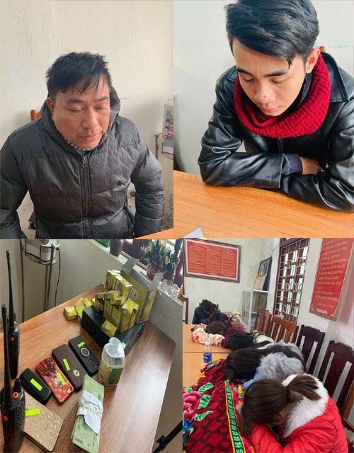 Đối tượng Mai Xu&acirc;n Thanh (tr&aacute;i ), L&ecirc; Tuấn Anh. (Ảnh: C&ocirc;ng an Thanh H&oacute;a)