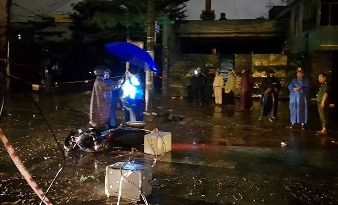 Hiện trường vụ tai nạn điện giật thương t&acirc;m.