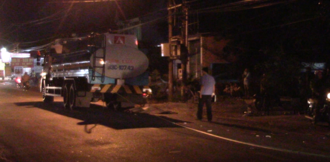 Hiện trường vụ tai nạn.