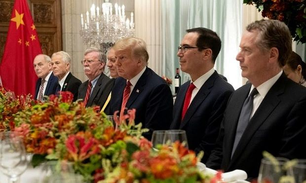 Ph&aacute;i đo&agrave;n Mỹ tại cuộc gặp thượng đỉnh Mỹ - Trung vừa qua.