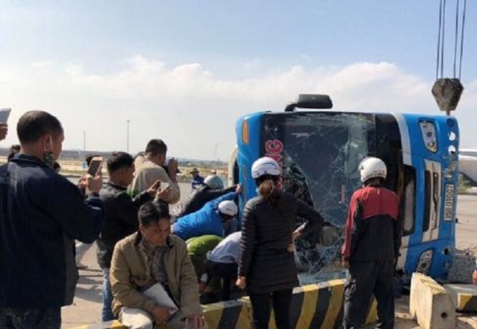 Hiện trường vụ tai nạn.