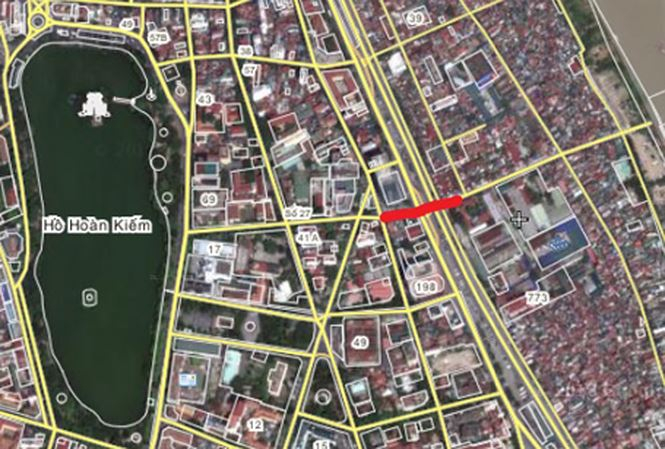 Vị tr&iacute; hầm chui Chương Dương Độ.