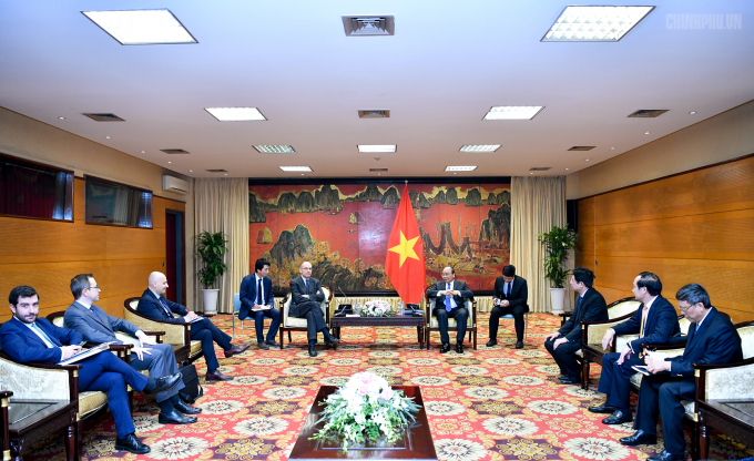 Thủ tướng Ch&iacute;nh phủ tiếp Chủ tịch Hiệp hội Italy-ASEAN