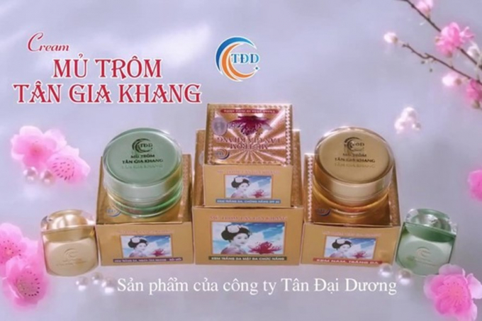 Sản phẩm Cream mủ tr&ocirc;m T&acirc;n Gia Khang do C&ocirc;ng ty T&acirc;n Đại Dương sản xuất. (Ảnh minh hoạ)