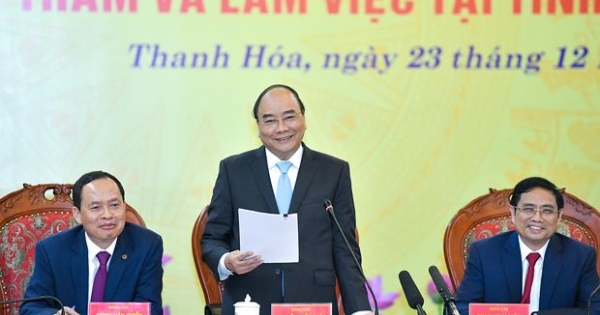 Thủ tướng làm việc với lãnh đạo chủ chốt tỉnh Thanh Hoá