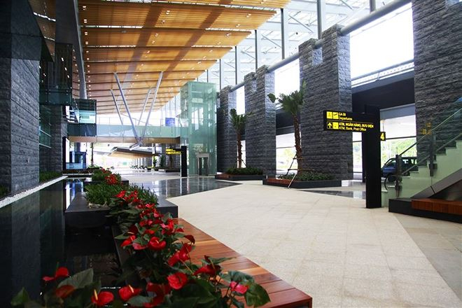 Kh&ocirc;ng gian kiến tr&uacute;c Cảng h&agrave;ng kh&ocirc;ng quốc tế V&acirc;n Đồn.