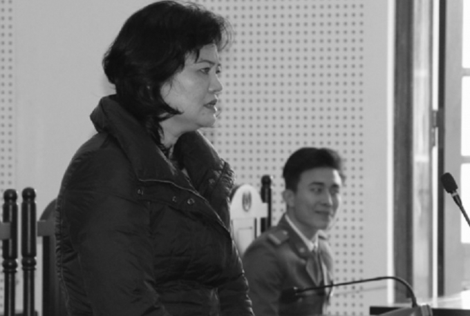 Bị c&aacute;o Nguyễn Thị Thảo tại phi&ecirc;n t&ograve;a ph&uacute;c thẩm.