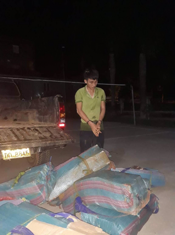 Đối tượng L&ecirc;&nbsp;Đức Anh - b&ecirc;n 316 kg ph&aacute;o lậu&nbsp;đang bị bắt giữ.