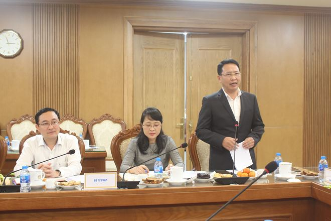 Ph&oacute; Vụ trưởng Vụ C&aacute;c vấn đề chung về x&acirc;y dựng ph&aacute;p luật Trần Văn Đạt đề xuất cơ chế tăng cường hơn nữa hiệu quả phối hợp