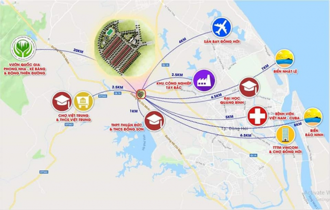 Với vị tr&iacute; v&agrave;ng li&ecirc;n kết hầu hết c&aacute;c điểm du lịch tỉnh Quảng B&igrave;nh, Eco Garden đ&oacute;n đầu tuyến đường du lịch Hồ Ch&iacute; Minh.