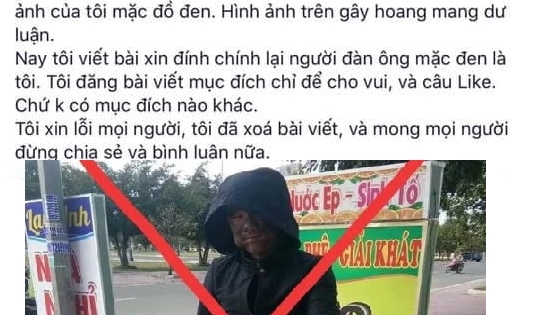 Đăng hình mặt đen gây hoang mang dư luận chỉ để...câu like