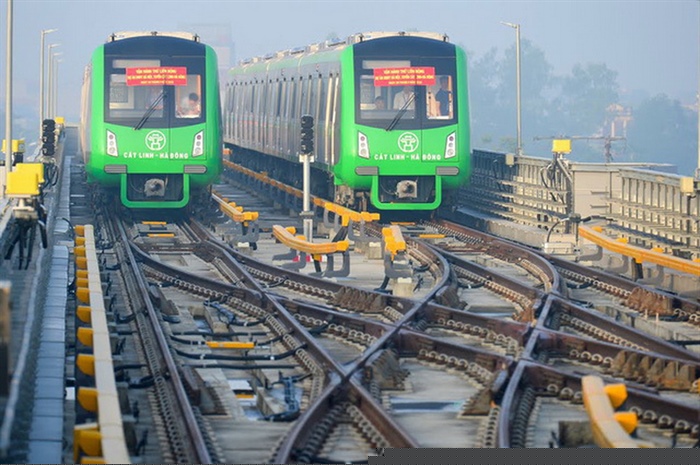 Tuyến đường sắt đô thị số 2A Cát Linh - Hà Đông. Ảnh: Báo Văn Hóa
