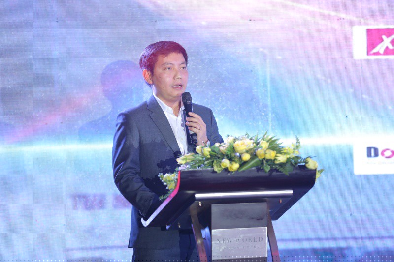 Ông Trần Đức Vinh - Phó TBT Báo Pháp Luật Việt Nam phát biểu tại lễ kỷ niệm 