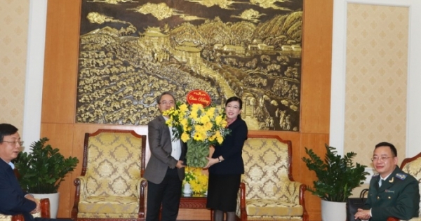 Tổng cục trưởng Tổng cục Thi hành án dân sự Nguyễn Quang Thái làm việc tại Thái Nguyên