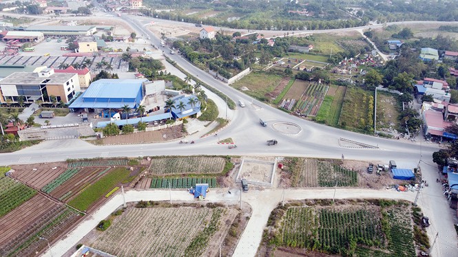 Toàn cảnh khu giãn cư mới tại xã Thiện Phiến (Tiên Lữ, Hưng Yên).