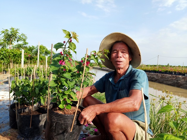 Từ tiền vay, vợ chồng ông đồng lòng chuyển sang nghề trồng hoa kiểng đã giúp gia đình ông khấm khá