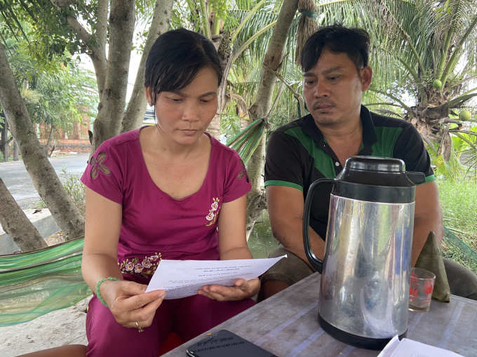 vợ chồng bà Liên gửi đơn tố cáo lên Báo PLVN