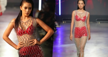 Hoa hậu Tiểu Vy mặc váy lưới, khoe body gợi cảm