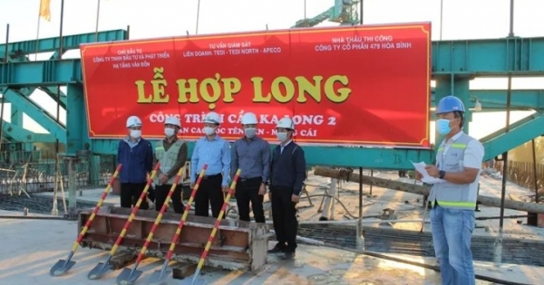 Quảng Ninh: Chính thức hợp long cầu Kalong 2 nối đôi bờ Đông - Tây của TP Móng Cái