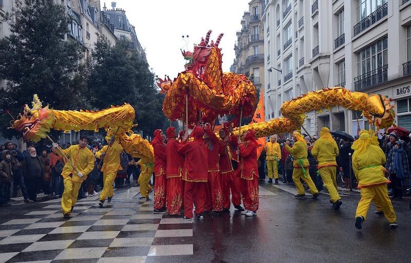 Rồng được sử dụng trong nhiều lễ kỷ niệm ví dụ tiêu biểu là múa rồng được biểu diễn vào Tết Nguyên Đán.