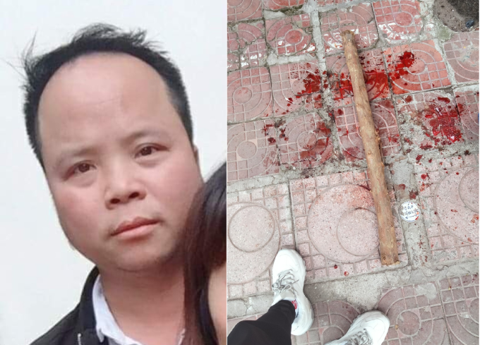 Đối tượng Nguyễn Văn Tình và cây gậy gỗ gây án