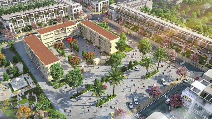 Trường tiểu học Lam Sơn tọa lạc tại vị tr&iacute; trung t&acirc;m dự &aacute;n TNR Stars Bỉm Sơn.