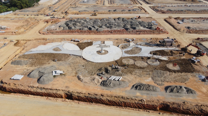 Hệ thống c&ocirc;ng vi&ecirc;n cảnh quan đang ho&agrave;n thiện từng phần tại dự &aacute;n TNR Stars Bỉm Sơn h&igrave;nh ảnh cập nhật ng&agrave;y 02/12/2021.