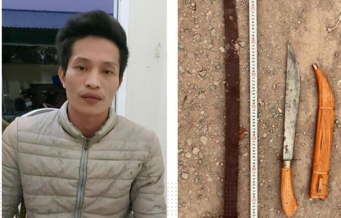 Đối tượng Bùi Tư cùng tang vật gây án.