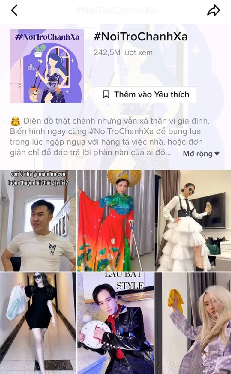 Trend bắt nguồn từ TikTok và được cộng đồng Fashion - Beauty của TikTok Việt Nam lan tỏa mạnh mẽ. Trào lưu tôn vinh giá trị những người nội trợ nói chung và phụ nữ Việt Nam nói riêng. Trào lưu như một thông điệp khuyến khích ở nhà vô cùng tích cực trong giai đoạn cả nước chống dịch. Đối tượng tham gia đa dạng giới tính và độ tuổi, từ gen Z đến gen Y, giới nội trợ đến công sở...