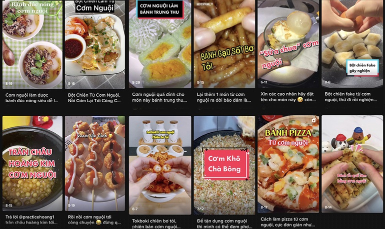 Từ những món ăn nước ngoài như pizza, bánh gạo, trân châu