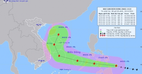 Bão RAI trở thành siêu bão và Công điện chỉ đạo ứng phó