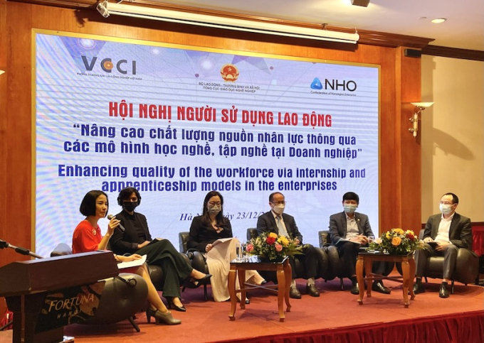 Hội nghị NSDLĐ “Nâng cao chất lượng nguồn nhân lực thông qua các mô hình học nghề, tập nghề tại Doanh nghiệp” (Ảnh Diễm Ngọc)