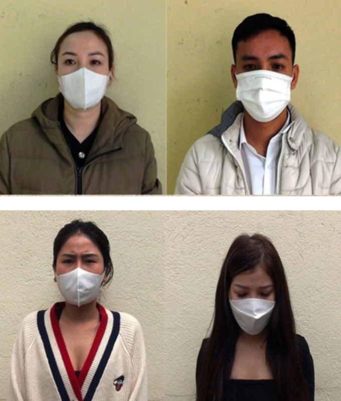 Một số cặp đôi bán dâm tại cơ quan Công an.