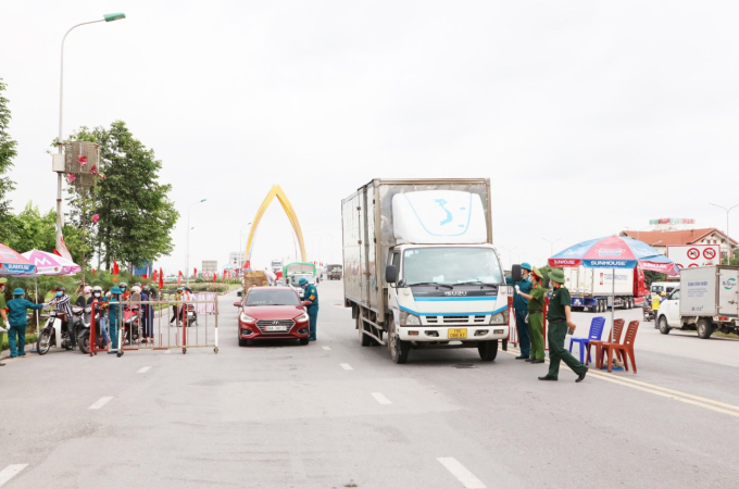 Một chốt kiểm soát dịch bệnh Covid-19 trên địa bàn tỉnh Bắc Ninh.