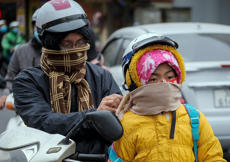 Không khí lạnh tăng cường, Hà Nội và các tỉnh miền Bắc lại rét sâu.