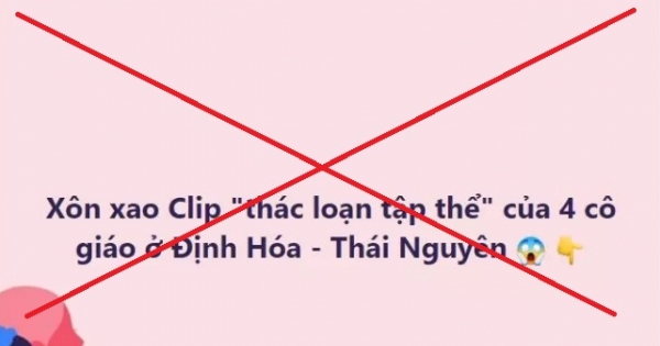 Bác bỏ thông tin 4 cô giáo thác loạn tại Thái Nguyên