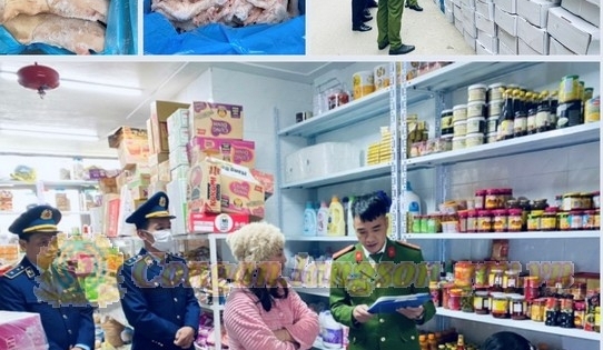 Phát hiện, tạm giữ gần 2.500 kg thực phẩm không rõ nguồn gốc, xuất xứ