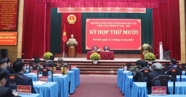 Vĩnh Phúc: Kỳ họp thứ Mười, HĐND thành phố Vĩnh Yên khóa XXI nhiệm kỳ 2021-2026 thành công tốt đẹp