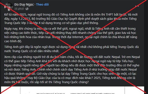 Bộ GD&amp;amp;ĐT mới phát đi cảnh báo và đề nghị cơ quan chức năng vào cuộc làm rõ những thông tin xuyên tạc...