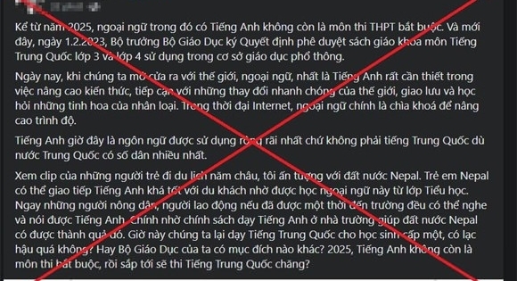 Bộ GD&ĐT cảnh báo nội dung xuyên tạc quyết định phê duyệt SGK tiếng Trung