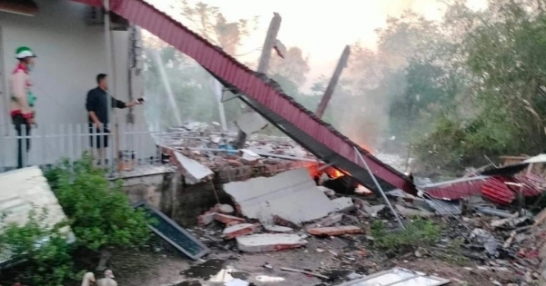 Căn nhà cấp 4 đổ sập sau tiếng nổ lớn, một người tử vong tại chỗ ở Ninh Bình