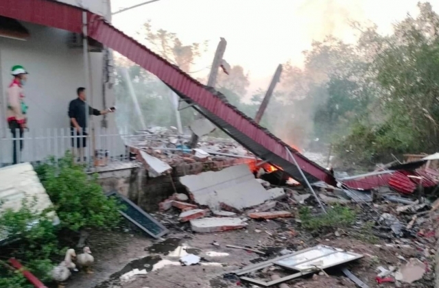 Căn nhà cấp 4 đổ sập sau tiếng nổ lớn, một người tử vong tại chỗ ở Ninh Bình