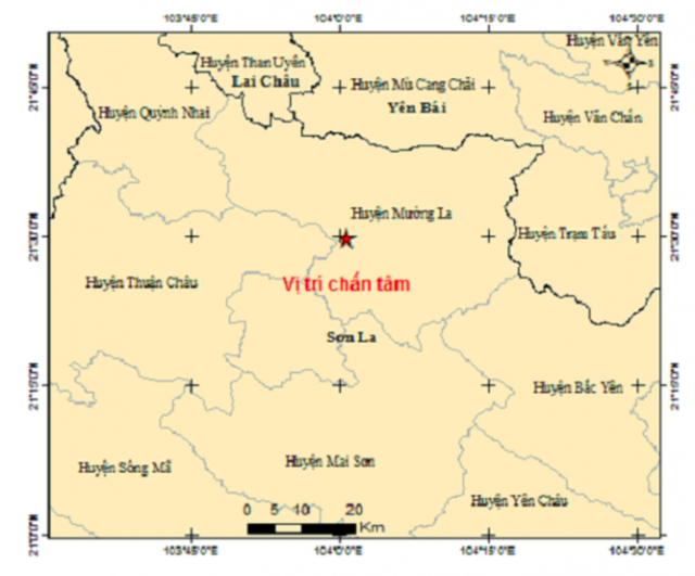 Sơn La: Xảy ra động đất có độ lớn 2.7 richter tại huyện Mường La