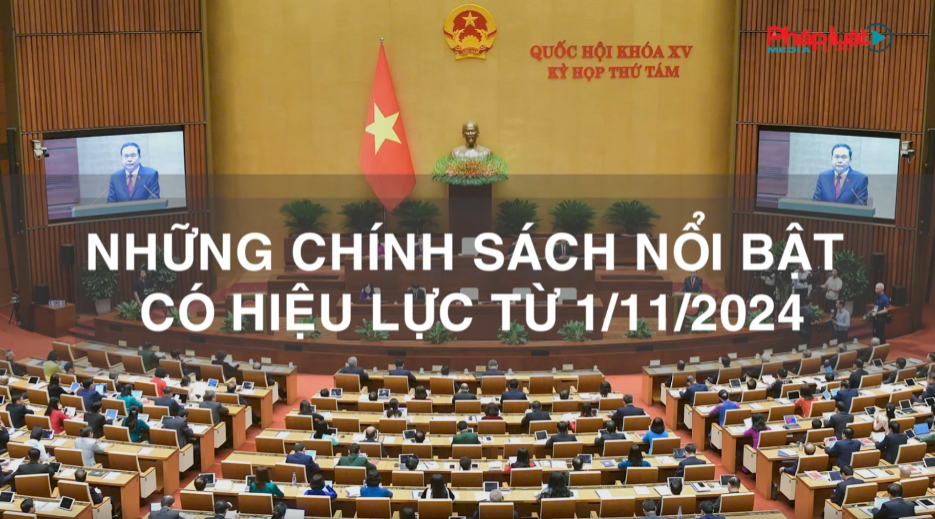 Những chính sách nổi bật có hiệu lực từ 1/11/2024